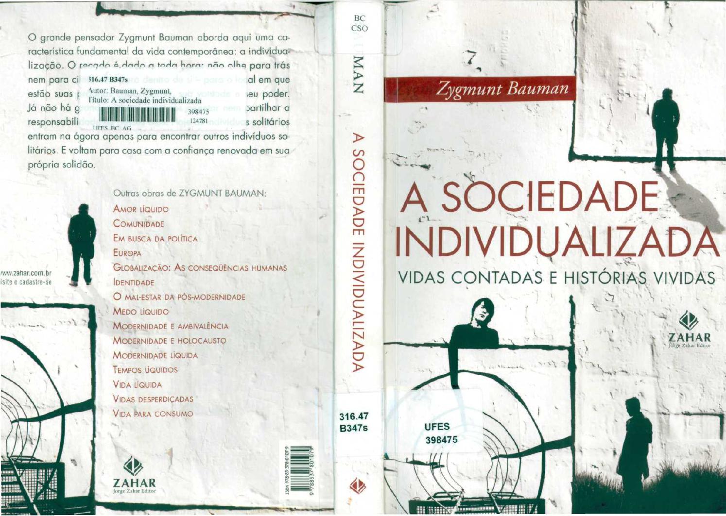 Capa do livro A sociedade individualizada